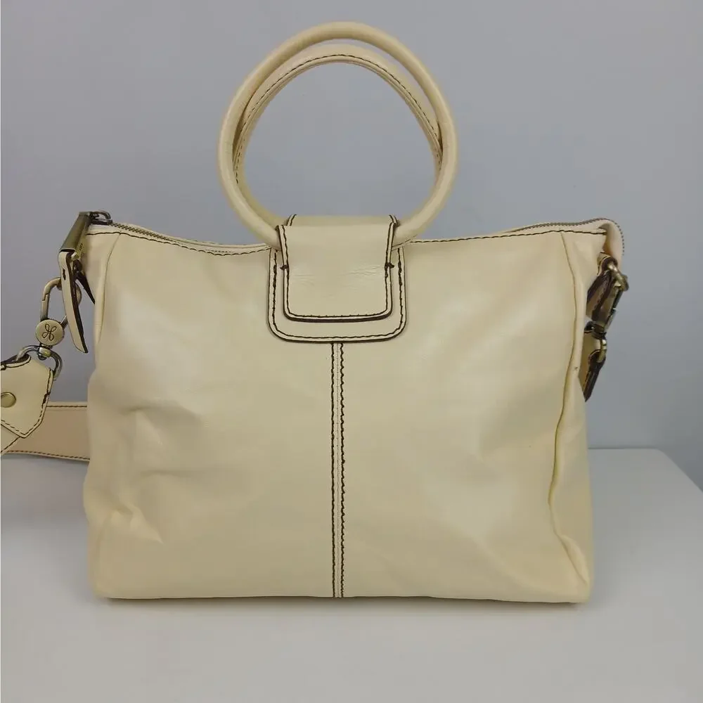 HOBO Vintage Hide Collection Sheila Premium Leather Satchel Bag Butter Yellow